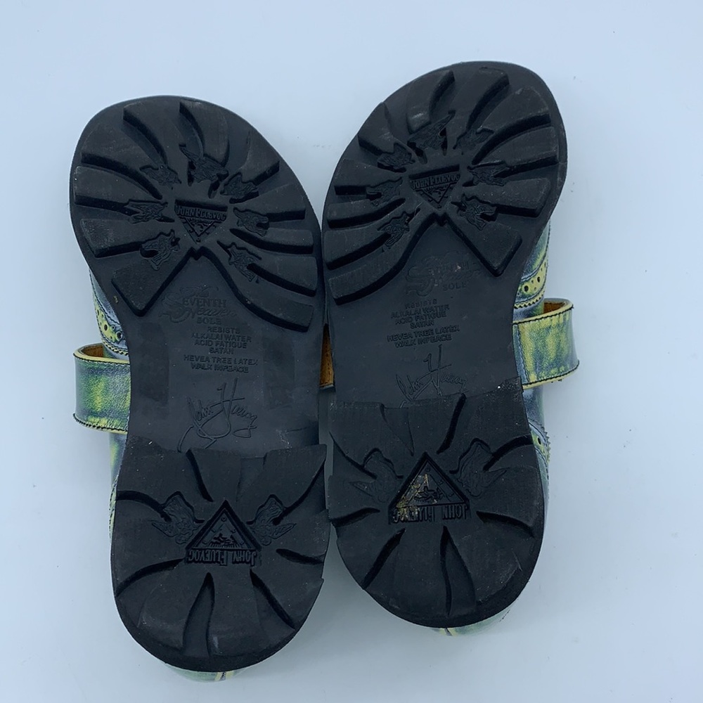 John Fluevog Acid Green Mary Jane Shoes Size 11 - Picture 5 of 13